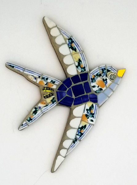 Hirondelle en mosaïque – Création unique pour l’intérieur